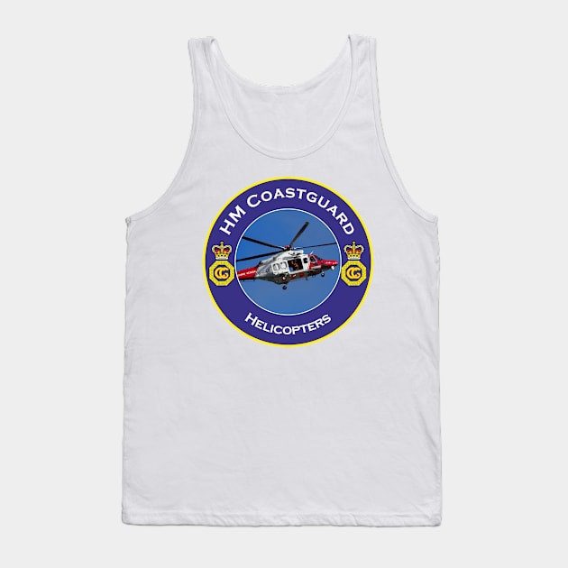 HM Coastguard search and rescue Helicopter, Tank Top by AJ techDesigns